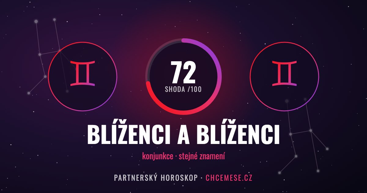 Blíženci a Blíženci: partnerský horoskop a shoda v lásce