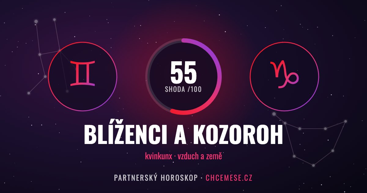 Blíženci a Kozoroh: partnerský horoskop a shoda v lásce