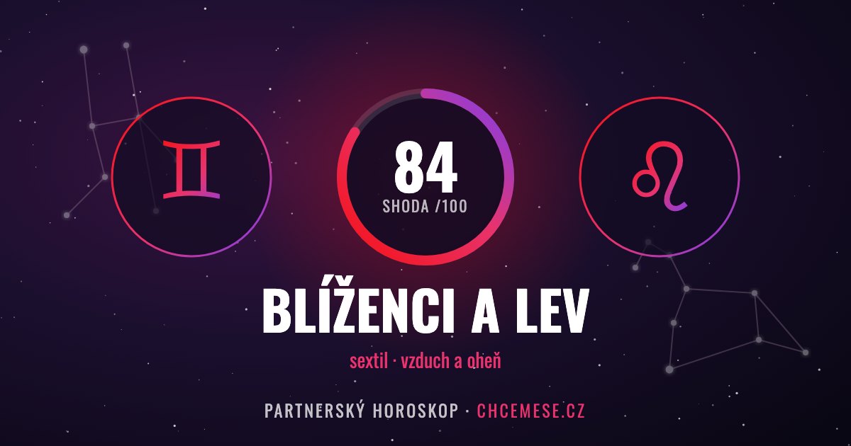 Blíženci a Lev: partnerský horoskop a shoda v lásce
