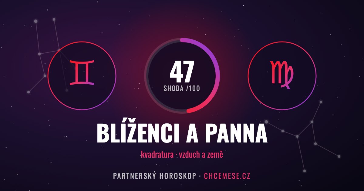 Blíženci a Panna: partnerský horoskop a shoda v lásce
