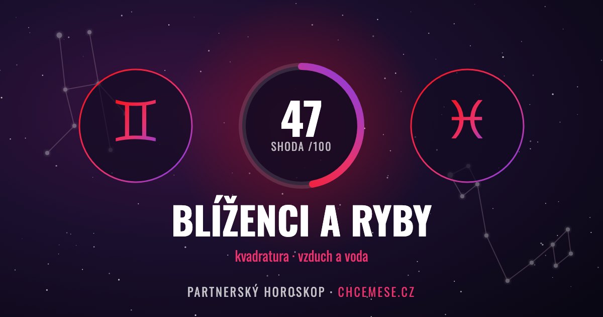 Blíženci a Ryby: partnerský horoskop a shoda v lásce
