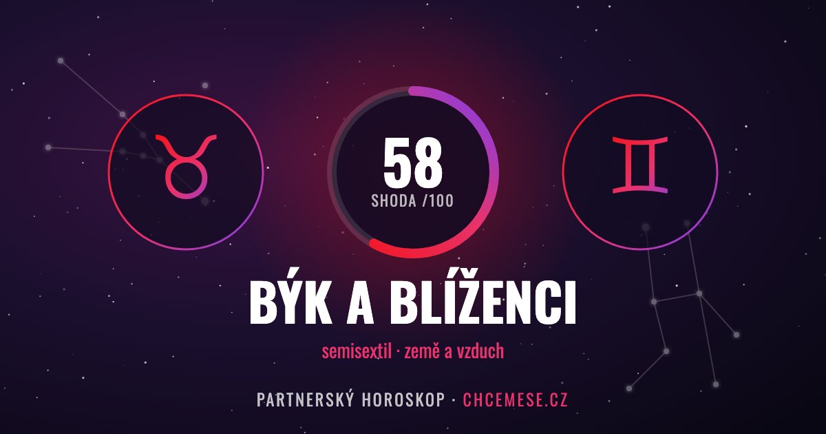 Býk a Blíženci: partnerský horoskop a shoda v lásce