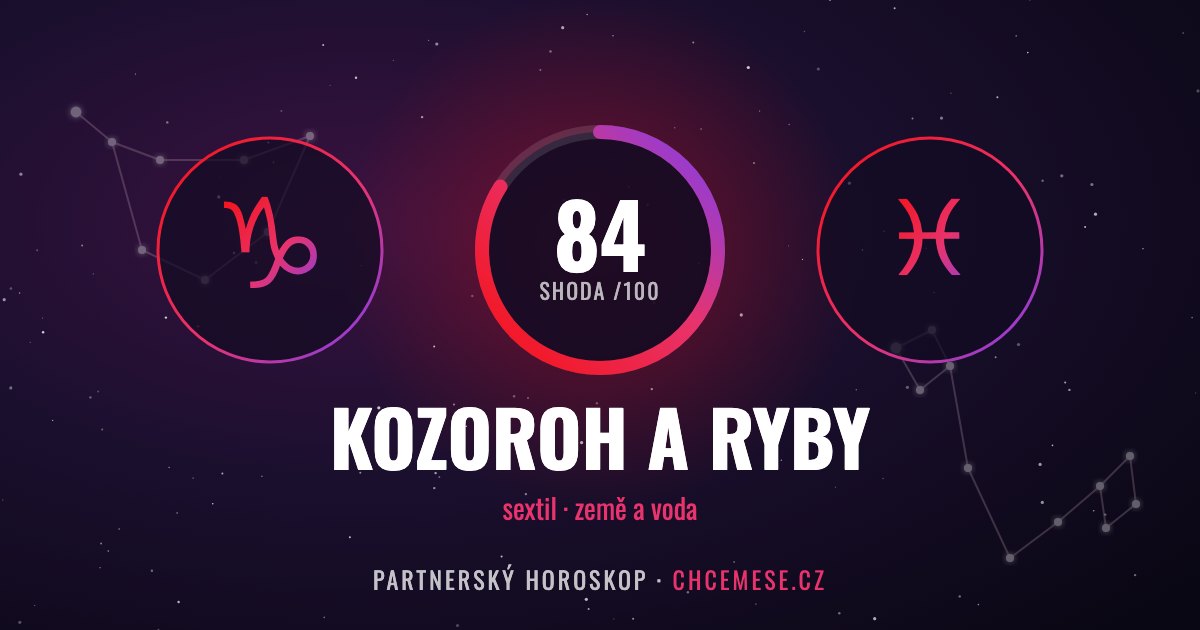Kozoroh a Ryby: partnerský horoskop a shoda v lásce