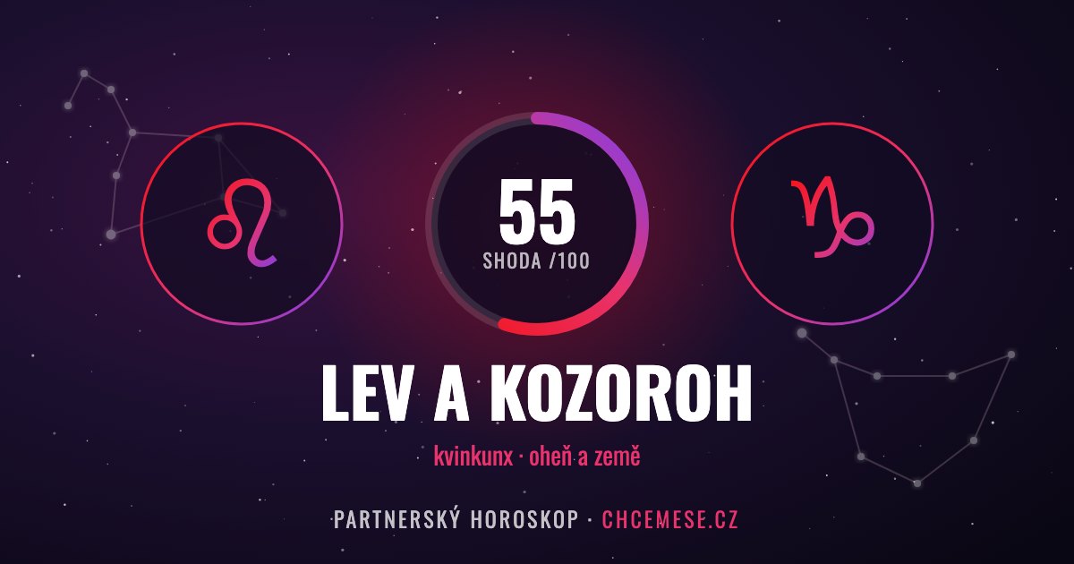 Lev a Kozoroh: partnerský horoskop a shoda v lásce