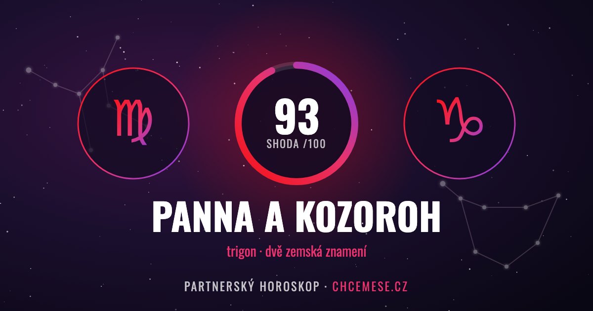 Panna a Kozoroh: partnerský horoskop a shoda v lásce