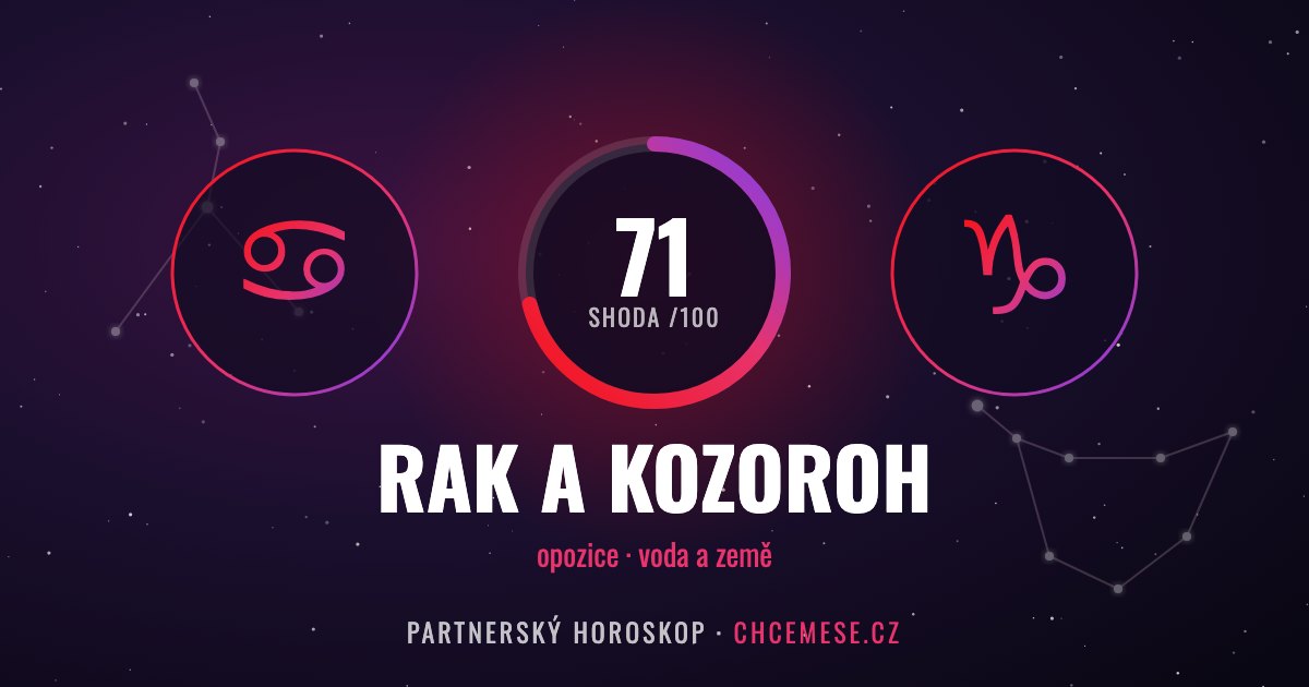Rak a Kozoroh: partnerský horoskop a shoda v lásce
