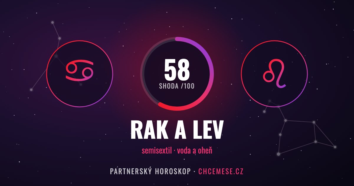 Rak a Lev: partnerský horoskop a shoda v lásce