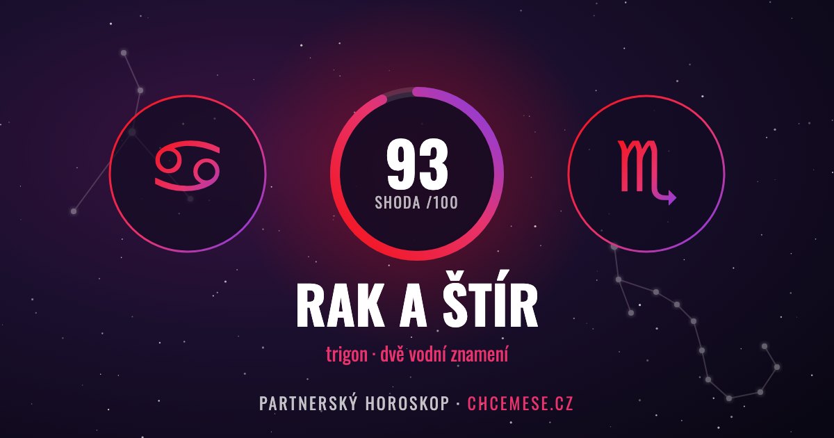 Rak a Štír: partnerský horoskop a shoda v lásce