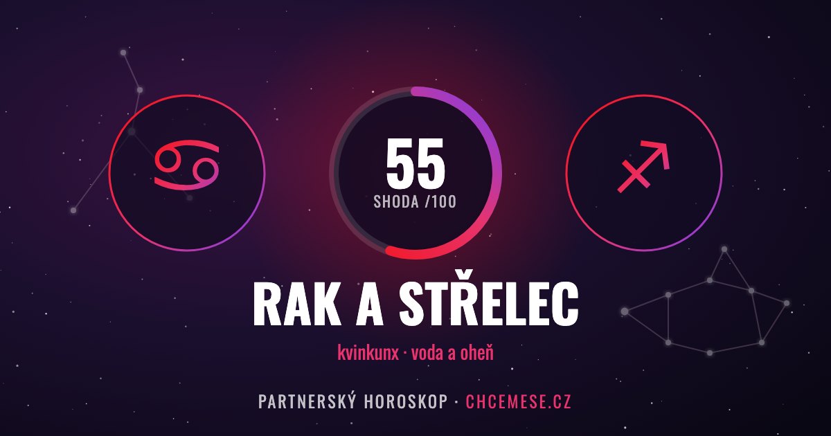 Rak a Střelec: partnerský horoskop a shoda v lásce