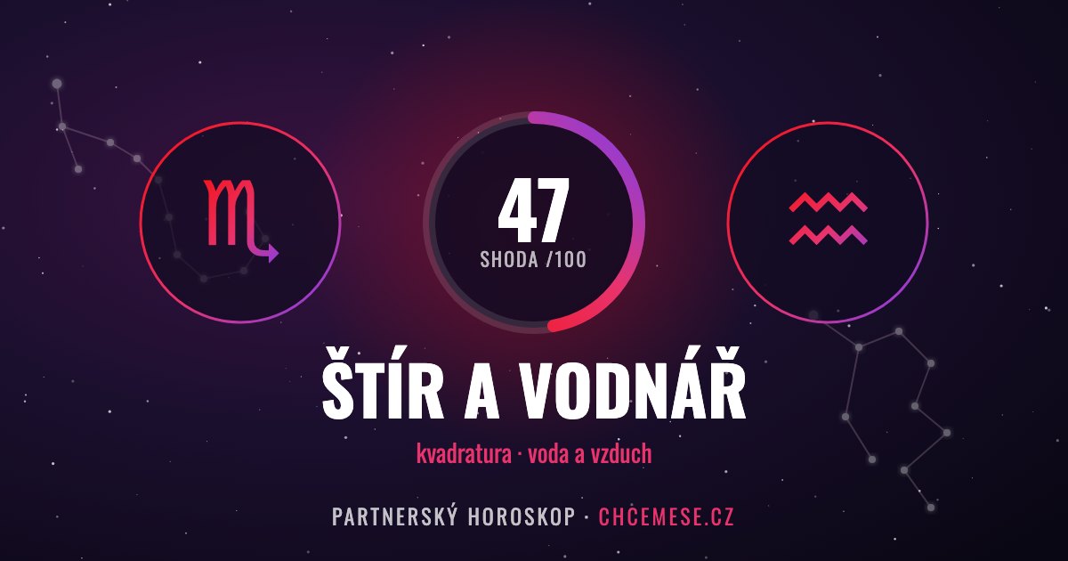 Štír a Vodnář: partnerský horoskop a shoda v lásce