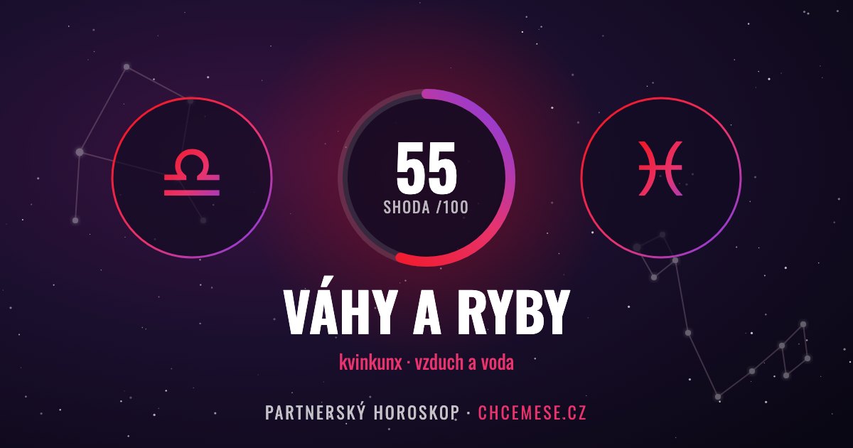 Váhy a Ryby: partnerský horoskop a shoda v lásce