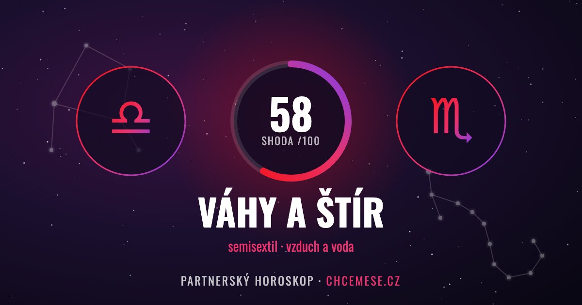 Váhy a Štír: partnerský horoskop a shoda v lásce